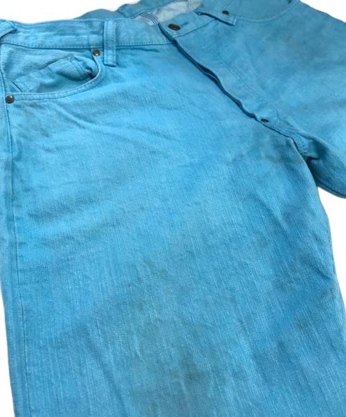 YAMANE（ヤマネ）YAMANE (ヤマネ) EVISU (エヴィス) シンチバックデニムパンツ スカイブルー サイズ:38×34の古着・服飾アイテム