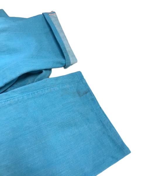 YAMANE（ヤマネ）YAMANE (ヤマネ) EVISU (エヴィス) シンチバックデニムパンツ スカイブルー サイズ:38×34の古着・服飾アイテム