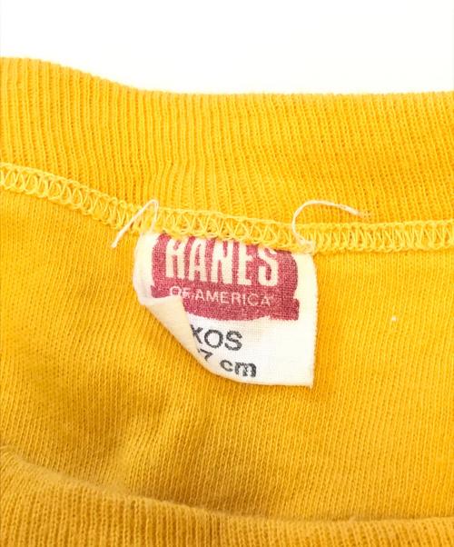 Hanes（ヘインズ）Hanes (ヘインズ) ラグランTシャツ イエロー サイズ:表記なしの古着・服飾アイテム