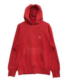 Champion（チャンピオン）の古着「リバースウィーブパーカー」｜レッド