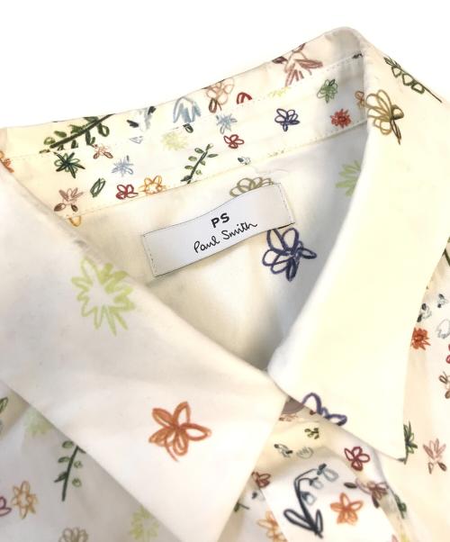 PAUL SMITH（ポールスミス）Paul Smith (ポールスミス) 総柄シャツワンピース ホワイト サイズ:40の古着・服飾アイテム