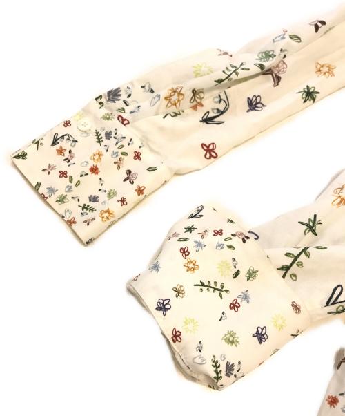 PAUL SMITH（ポールスミス）Paul Smith (ポールスミス) 総柄シャツワンピース ホワイト サイズ:40の古着・服飾アイテム