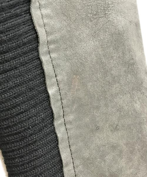 DIESEL（ディーゼル）DIESEL (ディーゼル) レザー切替ジャケット グレー サイズ:Sの古着・服飾アイテム