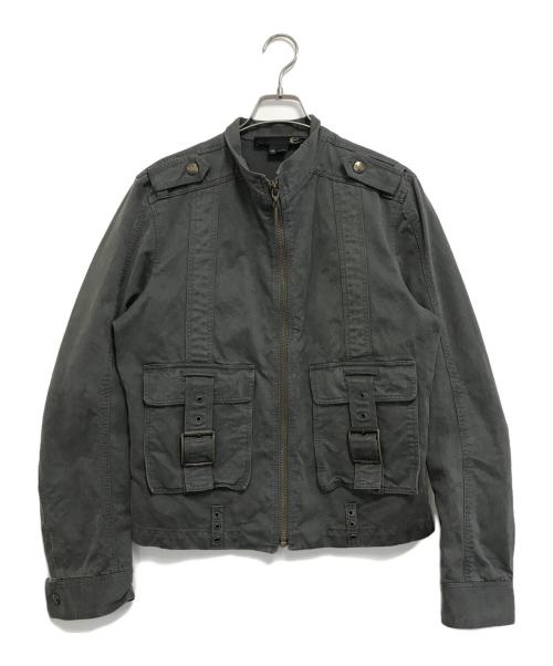 JUST CAVALLI（ジャストカヴァリ）JUST CAVALLI (ジャストカヴァリ) マルチポケットコットンジャケット グレー サイズ:46の古着・服飾アイテム