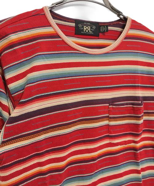 RRL（ダブルアールエル）RRL (ダブルアールエル) ネイティブジャガード織ポケットTシャツ レッド サイズ:Sの古着・服飾アイテム