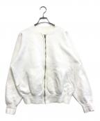 VINTAGEヴィンテージ）の古着「ラグランジップスウェット」｜ホワイト