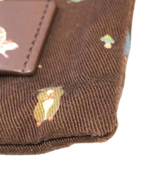 LOEWE（ロエベ）LOEWE (ロエベ) Suna Fujita (スナ フジタ) ドロ-ストリングポーチ ブラウンの古着・服飾アイテム