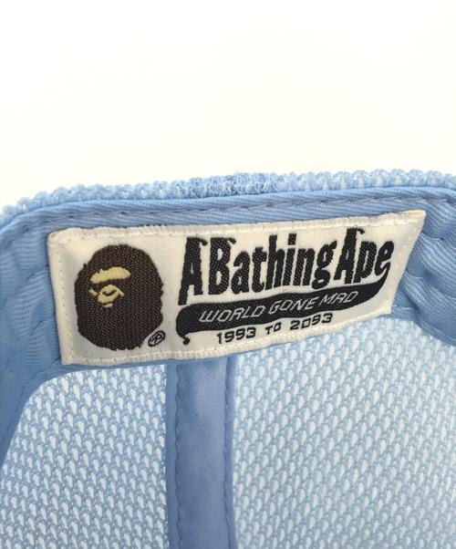 A BATHING APE（アベイシングエイプ）A BATHING APE (ア ベイシング エイプ) メッシュキャップ スカイブルー サイズ:Fの古着・服飾アイテム