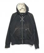 FAFエフエーエフ）の古着「AGED ZIP UP HOODIE」｜ブラック