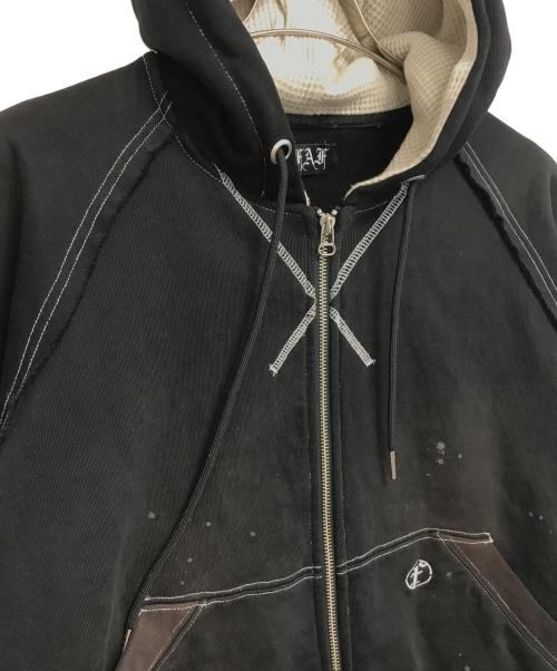 FAF（エフエーエフ）FAF (エフエイエフ) AGED ZIP UP HOODIE ブラック サイズ:1の古着・服飾アイテム