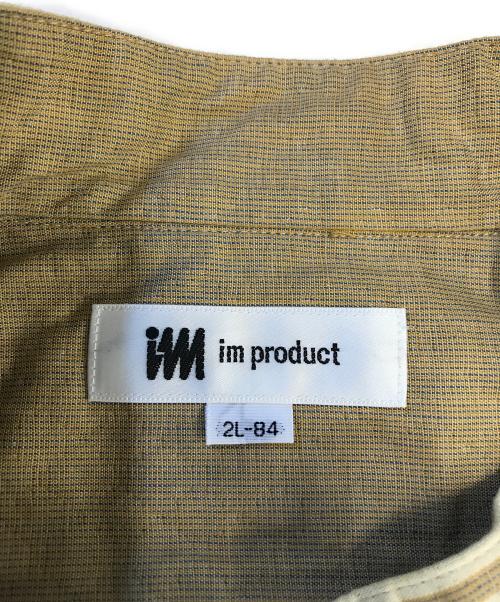 im product（アイムプロダクト）im product (アイムプロダクト) ダブルフェイスバンドカラーシャツ イエロー サイズ:2Lの古着・服飾アイテム