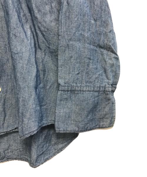 JUNYA WATANABE COMME des GARCONS（ジュンヤワタナベ コムデギャルソン）JUNYA WATANABE COMME des GARCONS ((ジュンヤワタナベ コムデギャルソン) 丸襟シャンブレーブラウス ブルー サイズ:SSの古着・服飾アイテム