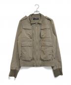 NEIL BARRETTニールバレット）の古着「デザインジップブルゾン」｜ベージュ