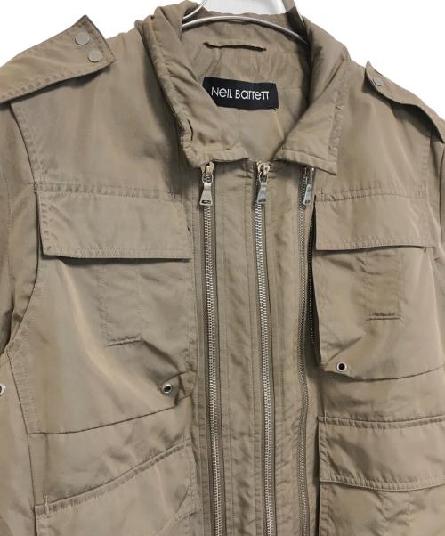 NEIL BARRETT（ニールバレット）NEIL BARRETT (ニールバレット) デザインジップブルゾン ベージュ サイズ:Sの古着・服飾アイテム