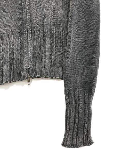 JADED（ジェイデッド）JADED (ジェイデッド) フード付きジップアップニット グレー サイズ:Mの古着・服飾アイテム