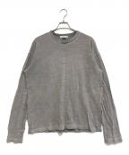 STONE ISLANDストーンアイランド）の古着「ダメージ加工長袖カットソー」｜グレー