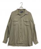 POLO RALPH LAURENポロ・ラルフローレン）の古着「レーヨンボックス開襟シャツ」｜ベージュ