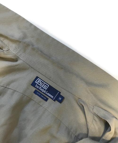 POLO RALPH LAUREN（ポロ・ラルフローレン）POLO RALPH LAUREN (ポロ・ラルフローレン) レーヨンボックス開襟シャツ ベージュ サイズ:Mの古着・服飾アイテム