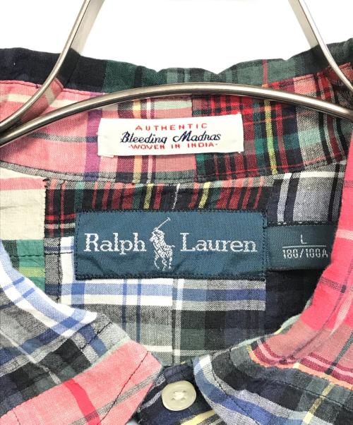 POLO RALPH LAUREN（ポロ・ラルフローレン）POLO RALPH LAUREN (ポロ・ラルフローレン) パッチワークシャツ マルチカラー サイズ:Lの古着・服飾アイテム