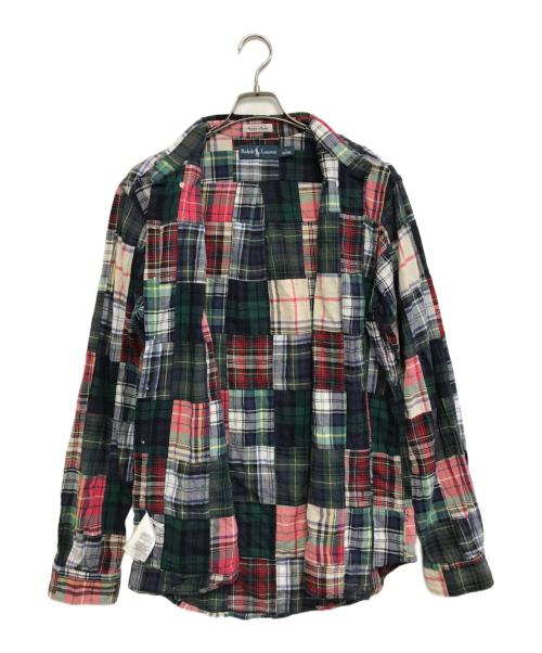 POLO RALPH LAUREN（ポロ・ラルフローレン）POLO RALPH LAUREN (ポロ・ラルフローレン) パッチワークシャツ マルチカラー サイズ:Lの古着・服飾アイテム