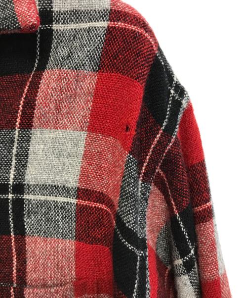 VAN HEUSEN（ヴァンヒューセン/バンヒューゼン）VAN HEUSEN (ヴァンヒューセン/バンヒューゼン) ウールシャツ レッド サイズ:Lの古着・服飾アイテム