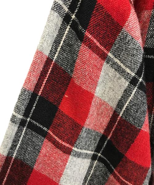 VAN HEUSEN（ヴァンヒューセン/バンヒューゼン）VAN HEUSEN (ヴァンヒューセン/バンヒューゼン) ウールシャツ レッド サイズ:Lの古着・服飾アイテム