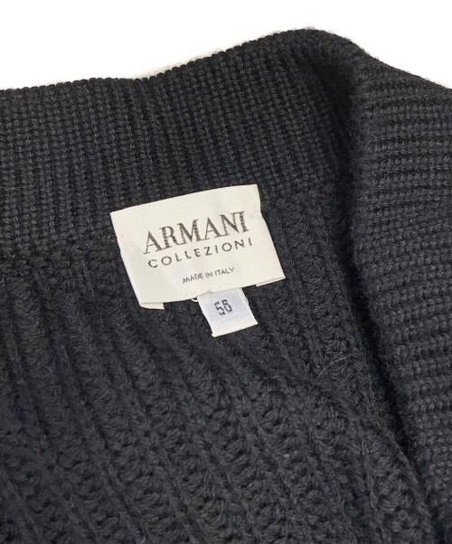 ARMANI COLLEZIONI（アルマーニ コレツィオーニ）ARMANI COLLEZIONI (アルマーニ コレツィオーニ) ニットコート ネイビー サイズ:58の古着・服飾アイテム