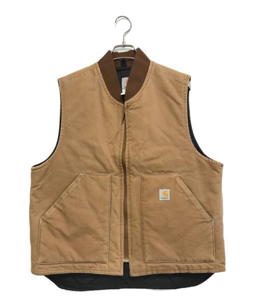 CarHartt（カーハート）CarHartt (カーハート) ダックベスト ブラウン サイズ:Ｌの古着・服飾アイテム