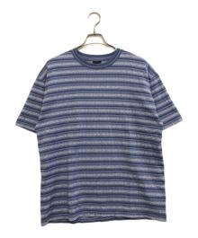SEDAN ALL-PURPOSE（セダンオールパーパス）の古着「Jaquard Striped S/S Tee」｜スカイブルー