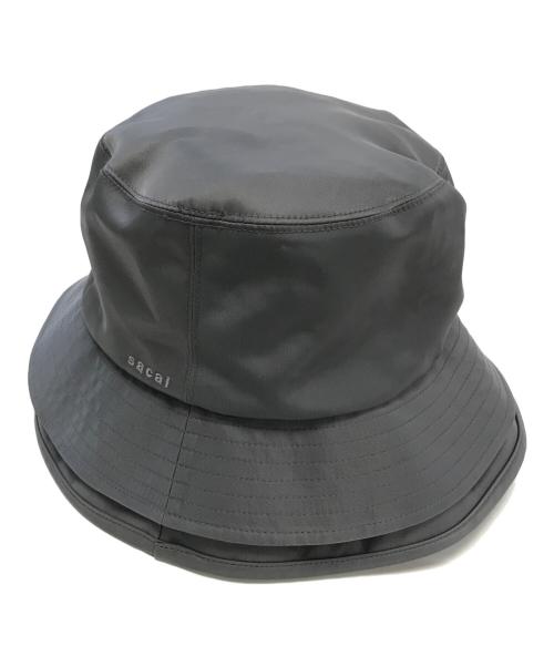 sacai（サカイ）sacai (サカイ) NYLON TWILL DOUBLE BRIM HAT グレー サイズ:1の古着・服飾アイテム