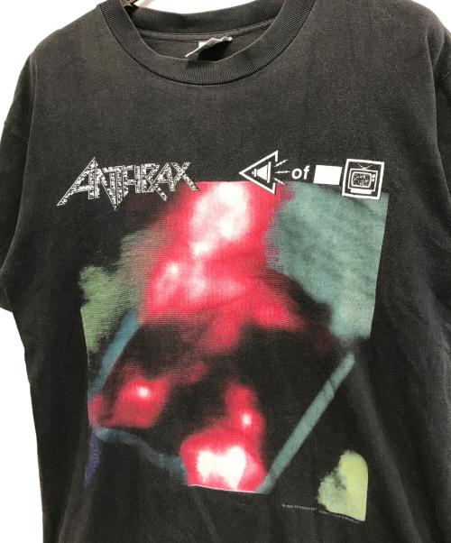 バンドTシャツ（バンドTシャツ）バンドTシャツ (バンドTシャツ) 90s ANTHRAX(アンスラックス) バンドTシャツ ブラック サイズ:Lの古着・服飾アイテム