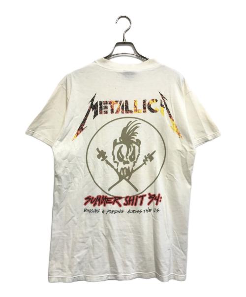 バンドTシャツ（バンドTシャツ）バンドTシャツ (バンドTシャツ) 90s METALLICA(メタリカ) バンドTシャツ ホワイト サイズ:Lの古着・服飾アイテム