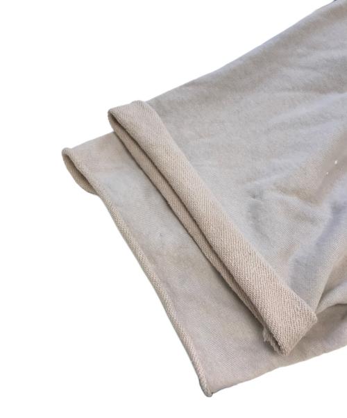 KATHARINE HAMNETT（キャサリンハムネット）KATHARINE HAMNETT (キャサリンハムネット) CUT OFF RAGLAN HOODIE / PENKI SPLASH ベージュ サイズ:Lの古着・服飾アイテム