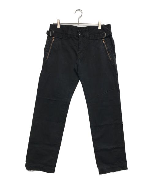 DOLCE & GABBANA（ドルチェ＆ガッバーナ）DOLCE & GABBANA (ドルチェ＆ガッバーナ) 後染めパンツ ブラック サイズ:48の古着・服飾アイテム