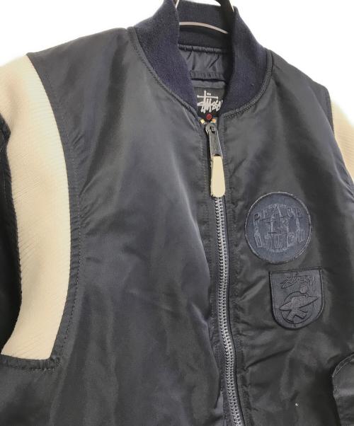 stussy（ステューシー）stussy (ステューシー) ALPHA (アルファ) MA-1ジャケット ネイビー サイズ:Mの古着・服飾アイテム