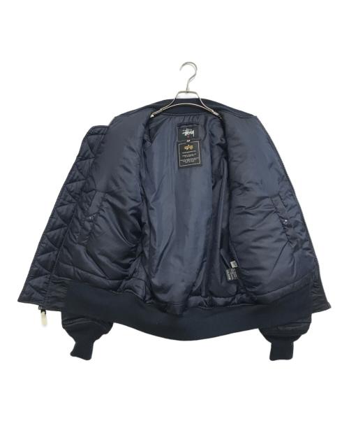 stussy（ステューシー）stussy (ステューシー) ALPHA (アルファ) MA-1ジャケット ネイビー サイズ:Mの古着・服飾アイテム