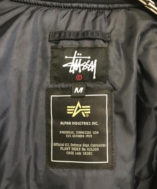 stussy（ステューシー）stussy (ステューシー) ALPHA (アルファ) MA-1ジャケット ネイビー サイズ:Mの古着・服飾アイテム