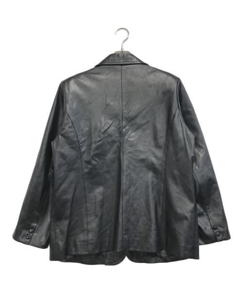 BALMAIN（バルマン）BALMAIN (バルマン) ラムレザーテーラードジャケット ブラック サイズ:表記なしの古着・服飾アイテム