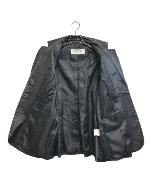 BALMAIN（バルマン）BALMAIN (バルマン) ラムレザーテーラードジャケット ブラック サイズ:表記なしの古着・服飾アイテム
