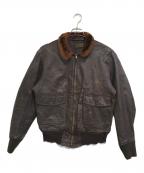 VINTAGE MILITARYヴィンテージ ミリタリー）の古着「U'S NAVY G-1 フライトジャケット」｜ブラウン