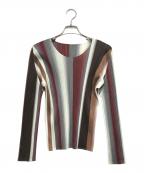 PLEATS PLEASEプリーツプリーズ）の古着「プリーツブラウス」｜ブラウン