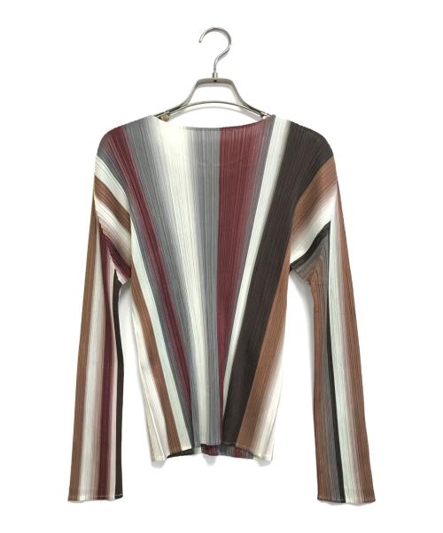 PLEATS PLEASE（プリーツプリーズ）PLEATS PLEASE (プリーツプリーズ) プリーツブラウス ブラウン サイズ:3の古着・服飾アイテム