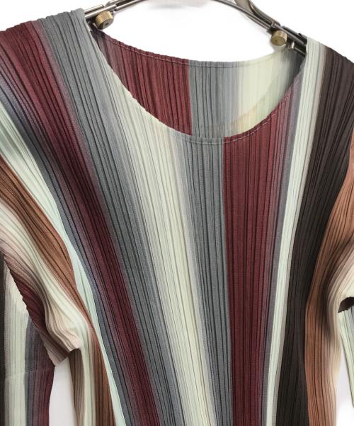 PLEATS PLEASE（プリーツプリーズ）PLEATS PLEASE (プリーツプリーズ) プリーツブラウス ブラウン サイズ:3の古着・服飾アイテム