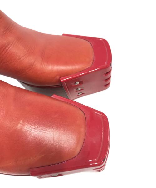 RICK OWENS（リックオウエンス）RICK OWENS (リックオウエンス) グリル キスブーツ レッド サイズ:SIZE42の古着・服飾アイテム