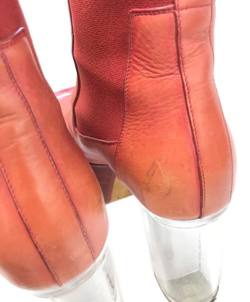 RICK OWENS（リックオウエンス）RICK OWENS (リックオウエンス) グリル キスブーツ レッド サイズ:SIZE42の古着・服飾アイテム