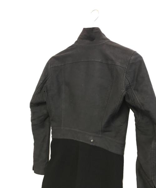 RICK OWENS（リックオウエンス）RICK OWENS (リックオウエンス) 切替ロングコート ブラック サイズ:XSの古着・服飾アイテム
