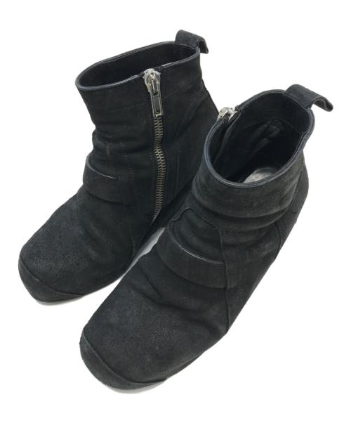 RICK OWENS（リックオウエンス）RICK OWENS (リックオウエンス) ウェッジソールブーツ ブラック サイズ:42の古着・服飾アイテム