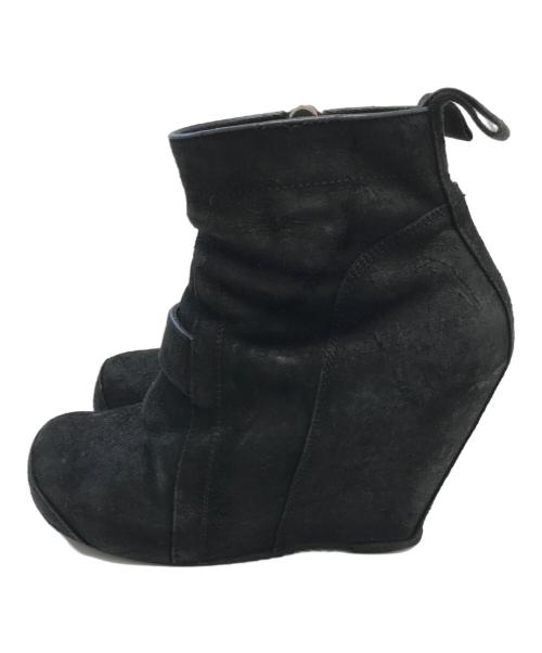 RICK OWENS（リックオウエンス）RICK OWENS (リックオウエンス) ウェッジソールブーツ ブラック サイズ:42の古着・服飾アイテム