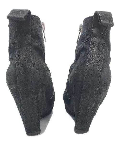 RICK OWENS（リックオウエンス）RICK OWENS (リックオウエンス) ウェッジソールブーツ ブラック サイズ:42の古着・服飾アイテム