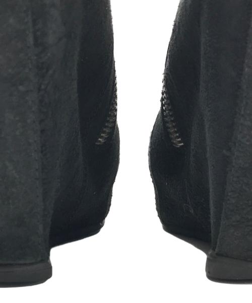 RICK OWENS（リックオウエンス）RICK OWENS (リックオウエンス) ウェッジソールブーツ ブラック サイズ:42の古着・服飾アイテム